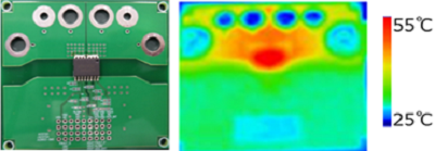 Figure 2. Heat generation result of general coreless current sensor