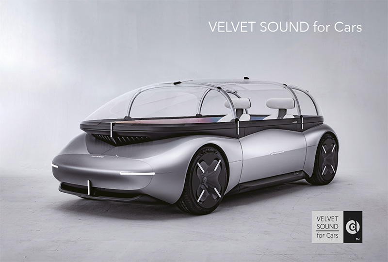 Brand books that outline "VELVET SOUND for Cars"