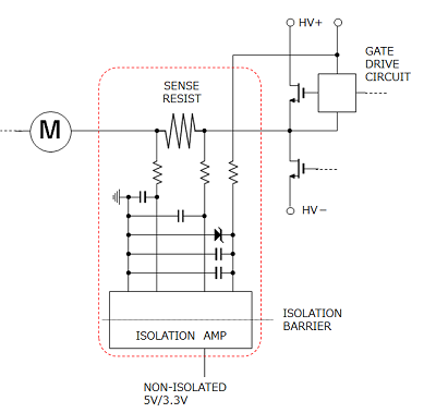 Figure 5. Circuit diagram with shunt resistor 
