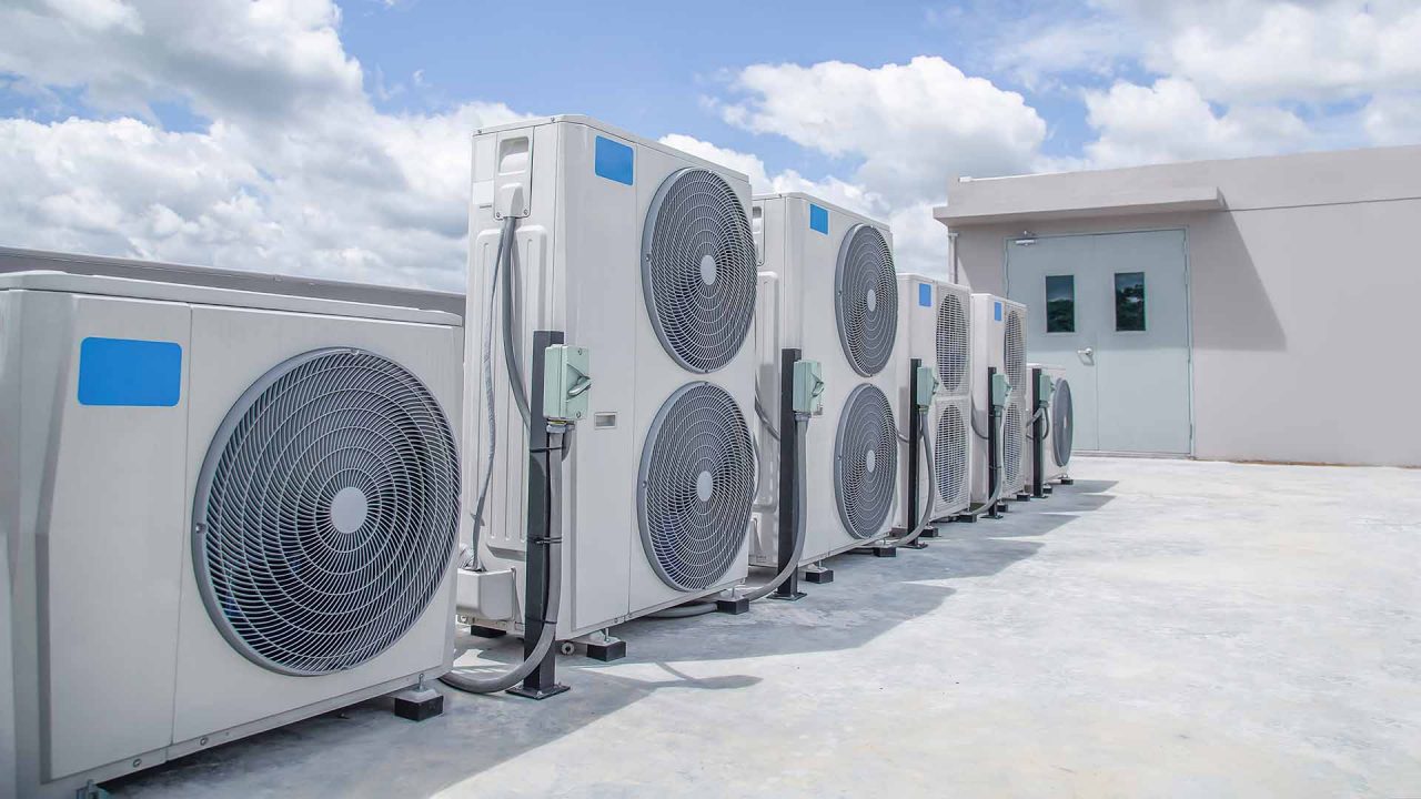 Picture of packaged air conditioners.