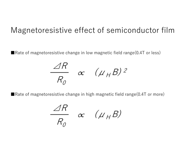 Magnetoresistive effect of semiconductor film