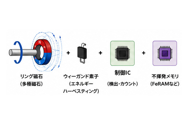 従来の Wiegand センサー方式の場合