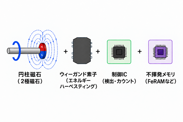 従来の Wiegand センサー方式の場合