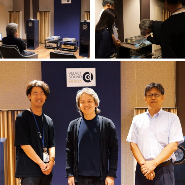 Scene from Mr. Suzuki’s visit to AKM’s audio room