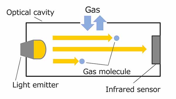 Figure 1. Principle of NDIR method